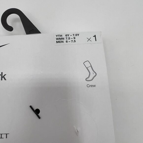 Nike Spark Running Crew Socks Black Dri-Fit Lightweight Men’s 6-7.5 Womens 7.5-9 - Picture 5 of 5